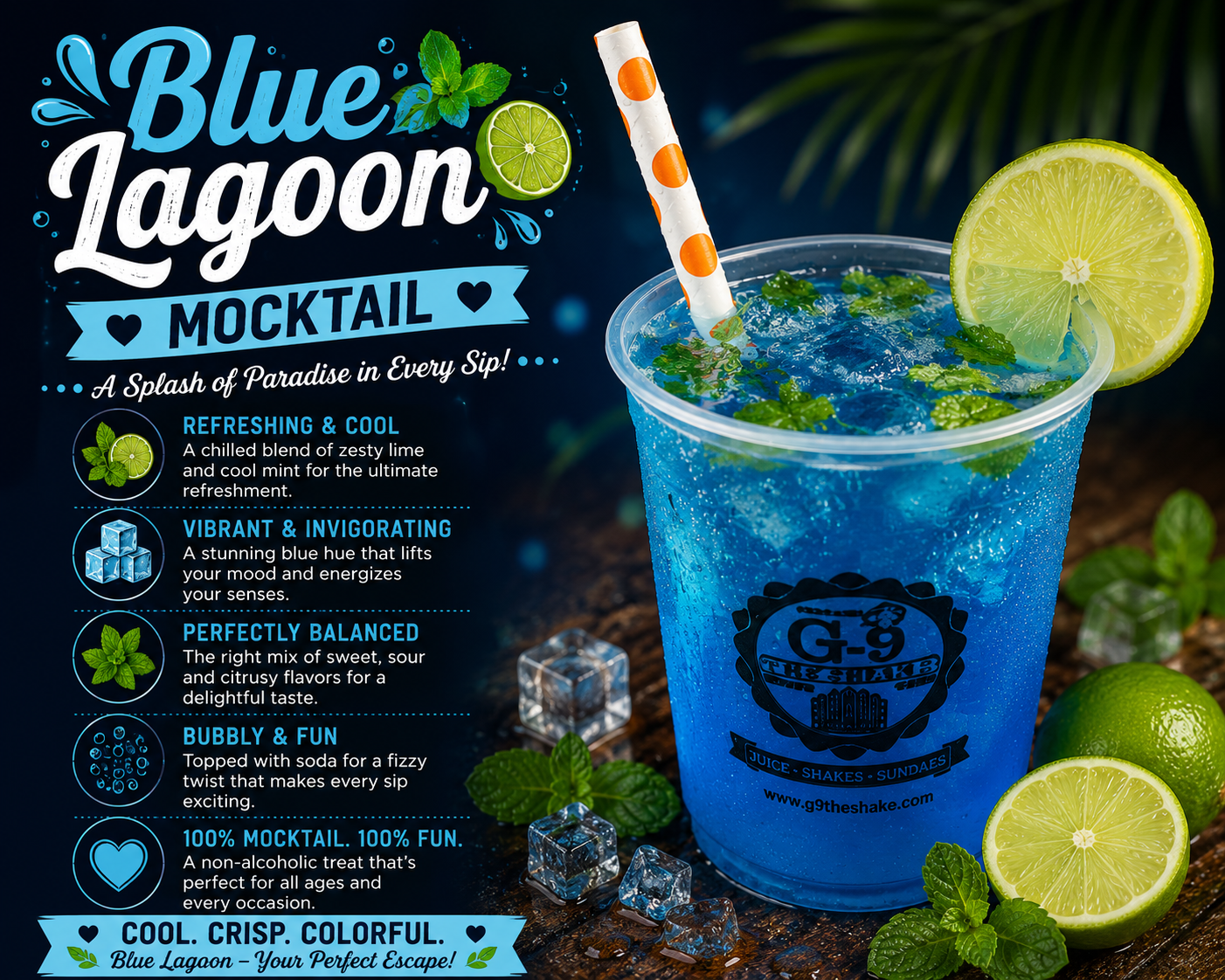 Blue Lagoon Mocktail